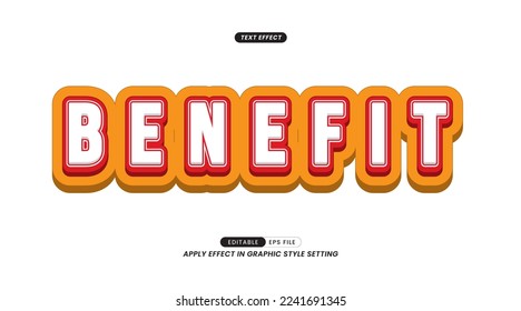 Efecto de texto editable - Beneficia al eslogan de Word con fondo