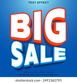 Editable text effect - Big Sale word theme.
