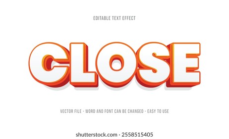 Editable text effect bold mock up, orange text effect