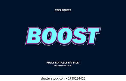 Editable Text Effect Boost Title Style