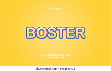 Editable text effect boster title style