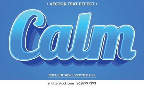 Editable text effect Calm Colorful Gradient Bold template style premium vector