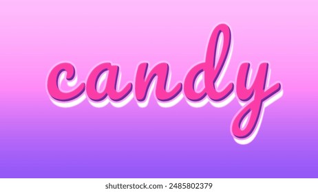 Editable text effect Candy
 3d Cartoon Cute template style premium vector