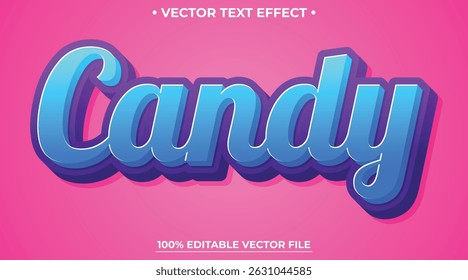 Editable text effect Editable Candy 3d Colorful font style perfect for logo title or heading - Powered by Shutterstock - Get 15% off with code: PIKWIZARD15