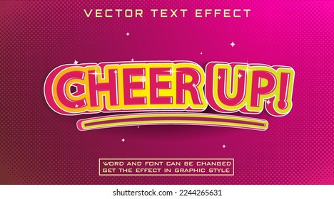 Editable Text Effect Cheer Up Template