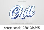 Editable text effect chill mock up suitable for business brand