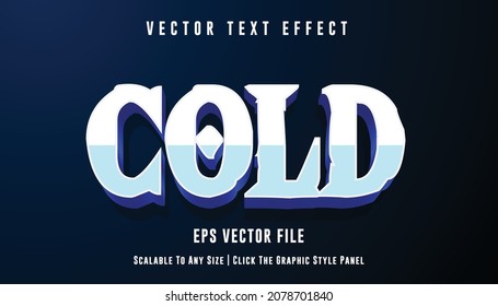 Editable Text Effect Cold Style