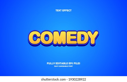 Editable text effect comedy title style