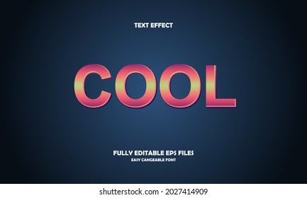 Editable text effect cool title style