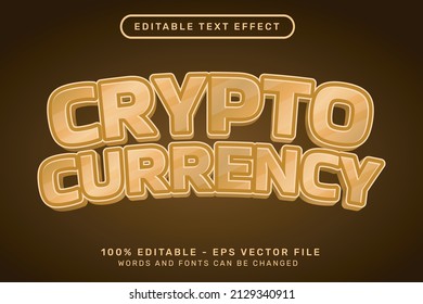 Editable text effect - crypto currency 3d style concept