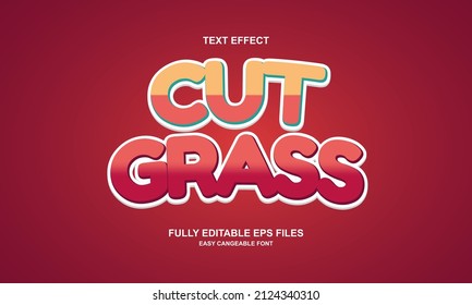 Editable Text Effect Cut Grass