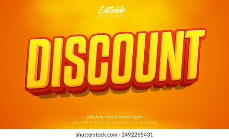 Editable text effect, Discound text headline for ads banner