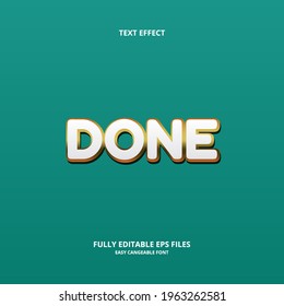 Editable text effect done title style