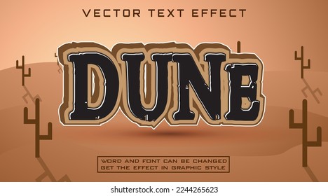 Editable Text Effect Dune Template