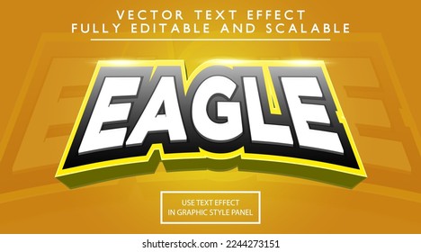 Editable Text Effect Eagle Gamer Template