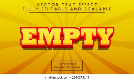 Editable Text Effect Empty Template