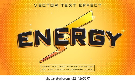 Editable Text Effect Energy Template