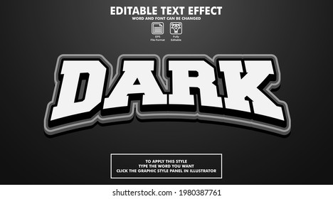 Editable Text Effect Esport Dark Style 