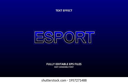 Editable text effect esport title style