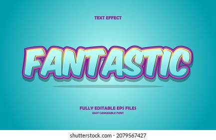Editable text effect fantastic title style