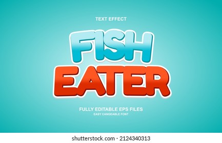 Editable Text Effect Fish Eater