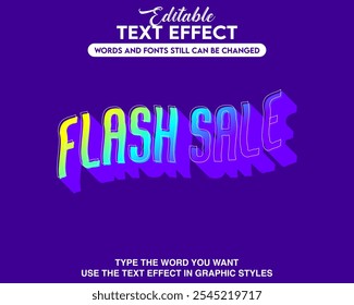 Estilo de venta de flash de efecto de texto editable