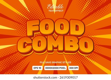 Editable text effect food super template style premium vector