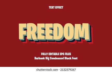 EDITABLE TEXT EFFECT FREEDOM TITLE STYLE