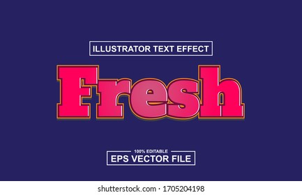 editable text effect fresh feeling text style