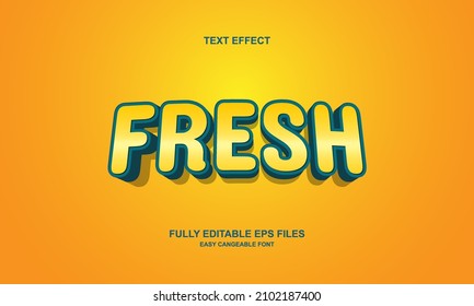 Editable Text Effect Fresh Title Style