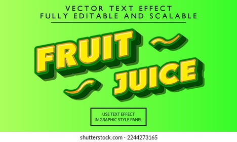Editable Text Effect Fruit Juice Template
