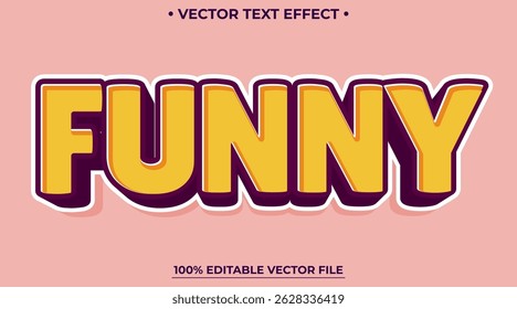Editable text effect Funny 3d Cartoon template style premium vector