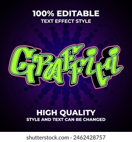 Editable Text Effect, Gaffiti 100% Text Style editable