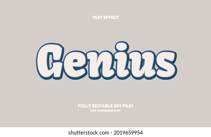 Editable text effect genius title style