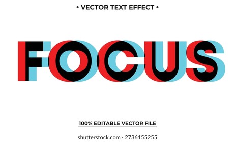 Editable text effect glitch Chromatic Aberration in RGB bold font style