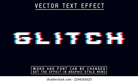 Editable Text Effect Glitch Template