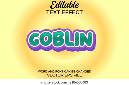 editable text effect goblin Halloween
