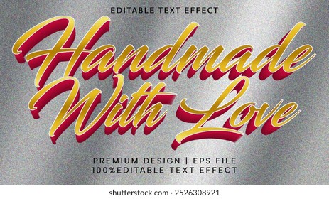 Editable Text Effect Golden Handmade with Chrome Gradient