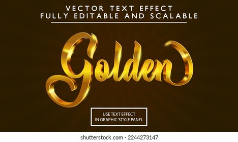 Editable Text Effect Golden Template