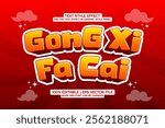 Editable text effect Gong Xi Fa Cai Chinese cartoon style