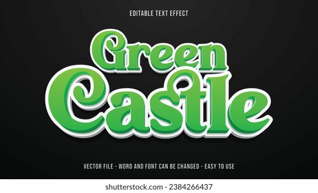 Editable text effect green mock up suitable for business brand