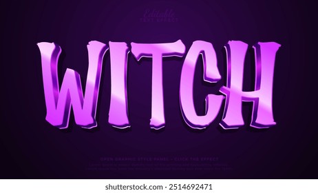 Editable text effect halloween theme, Witch text style mockup