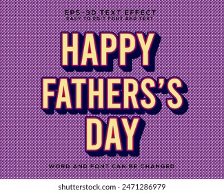 Editable text effect Happy Fathers Day