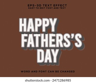 Editable text effect Happy Fathers Day