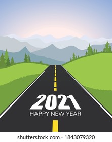 Efecto de texto editable, ilustraciones de estilo feliz año nuevo 2021