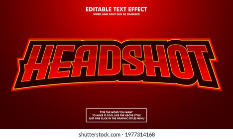 Editable Text Effect Headshot Esports Style