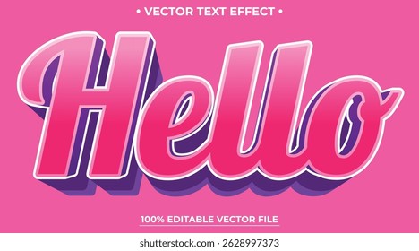 Editable text effect Hello Colorful Gradient Bold template style premium vector - Powered by Shutterstock - Get 15% off with code: PIKWIZARD15