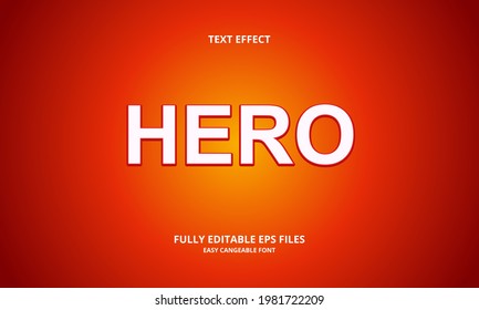 Editable text effect hero title style