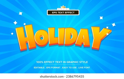 Editable text effect  holiday style