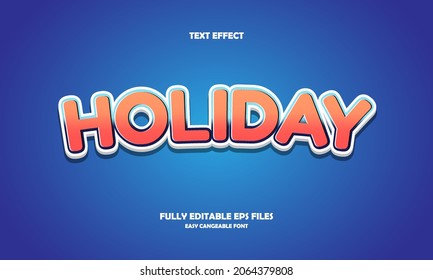 Editable Text Effect Holiday Title Style